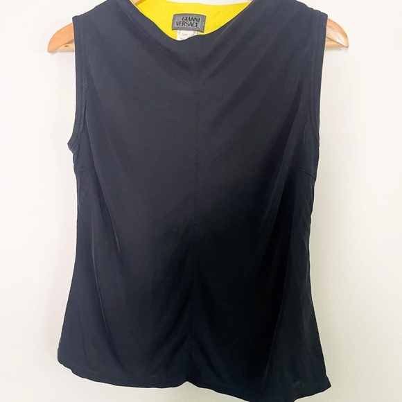 Vintage Gianni Versace Scoop Neck Sleeveless Blouse | SMALL - Picture 2 of 6